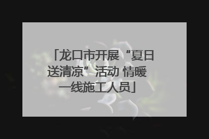 龙口市开展“夏日送清凉”活动 情暖一线施工人员