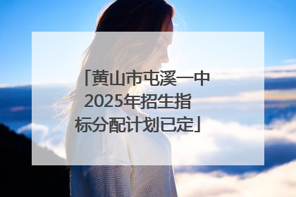 黄山市屯溪一中2025年招生指标分配计划已定