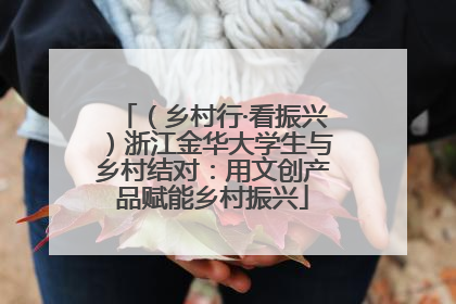 （乡村行·看振兴）浙江金华大学生与乡村结对：用文创产品赋能乡村振兴