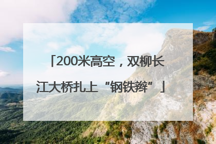 200米高空，双柳长江大桥扎上“钢铁辫”