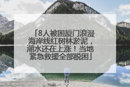 8人被困厦门浪漫海岸线红树林淤泥，潮水还在上涨！当地紧急救援全部脱困