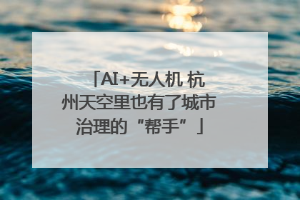 AI+无人机 杭州天空里也有了城市治理的“帮手”