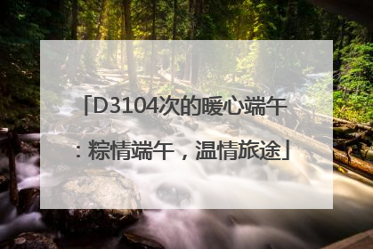 D3104次的暖心端午：粽情端午，温情旅途