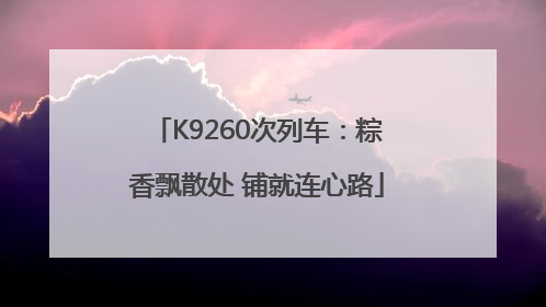 K9260次列车：粽香飘散处 铺就连心路